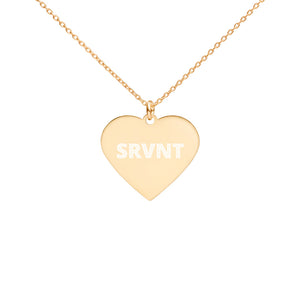Engraved SRVNT Heart Necklace