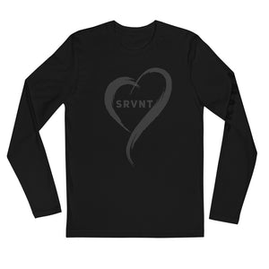 SRVNT Heart Long Sleeve - Black on Black