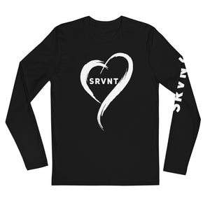 SRVNT Heart Long Sleeve- Black & White