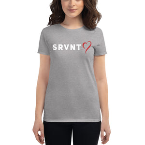 SRVNT Heart Women's T-shirt -Grey
