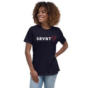 SRVNT Heart Relaxed T-Shirt- Black