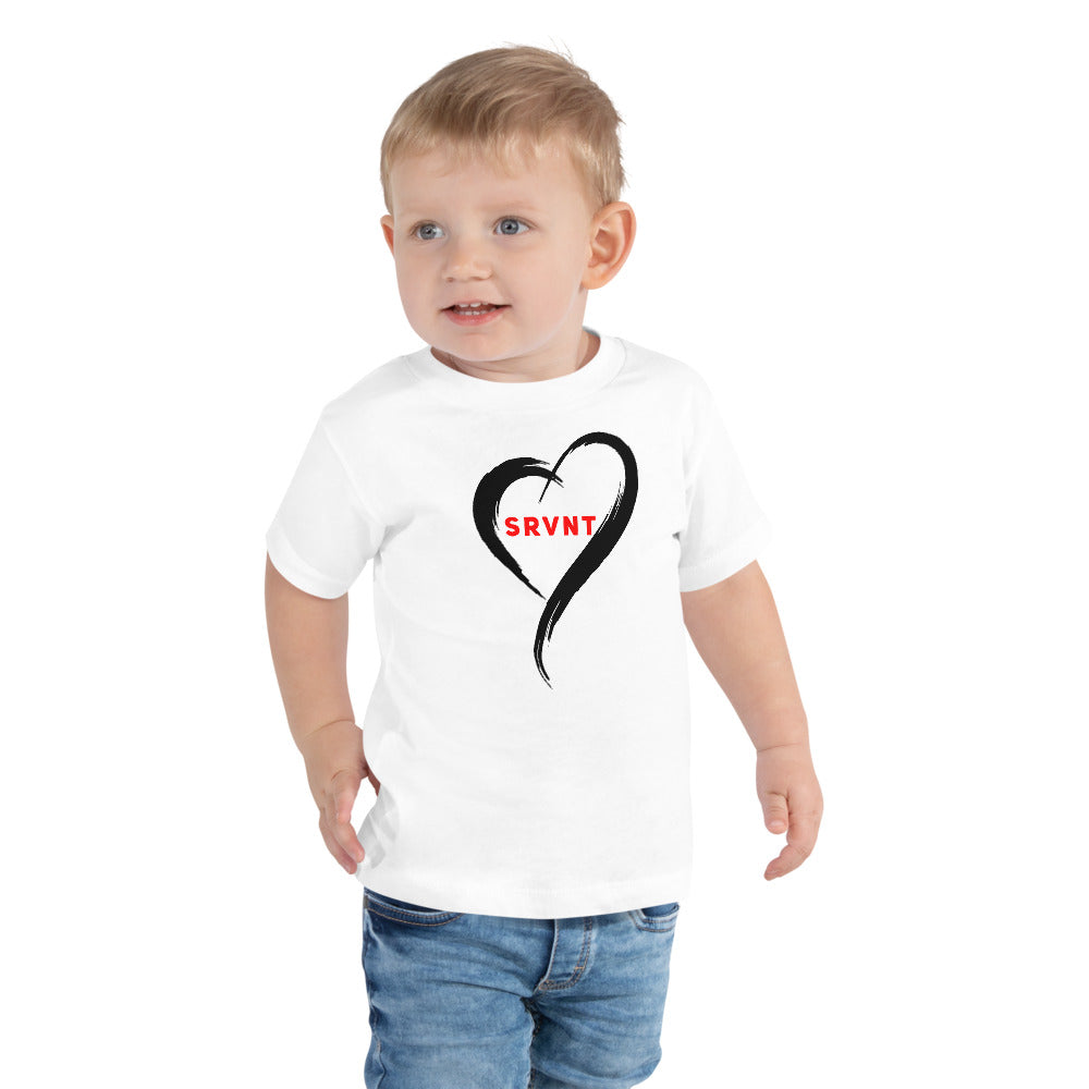Toddler SRVNT Heart Short Sleeve- White