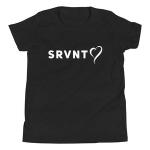 Youth SRVNT Heart Letters Short Sleeve- Black