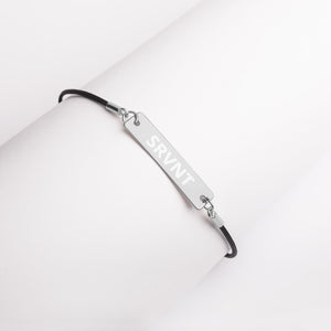 Engraved SRVNT Bar String Bracelet