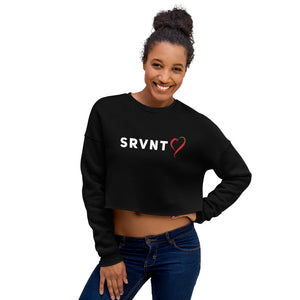 SRVNT Heart Crop Sweatshirt- Black