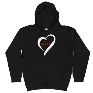 Youth SRVNT Heart Hoodie-Black