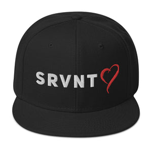 SRVNT Heart Otto Snapback- White and Red