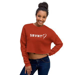 SRVNT Heart Crop Sweatshirt- Brick Red