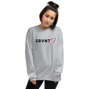 SRVNT Heart Sweatshirt- Grey/Black
