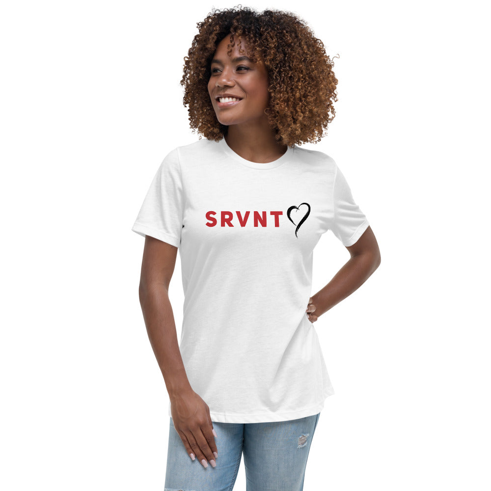 SRVNT Heart Relaxed T-Shirt- White