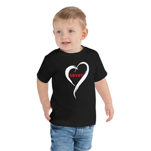 Toddler SRVNT Heart Short Sleeve- Black