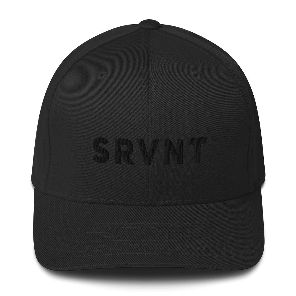 SRVNT Heart Flexfit- Black on Black