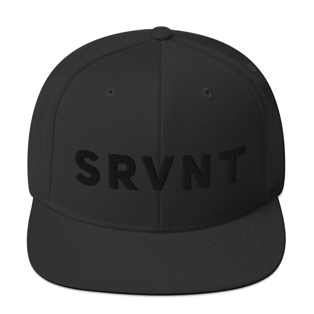 SRVNT (3D) Classic Snapback- Black on Black
