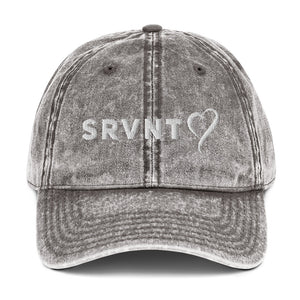 SRVNT Heart Vintage Cap- Grey