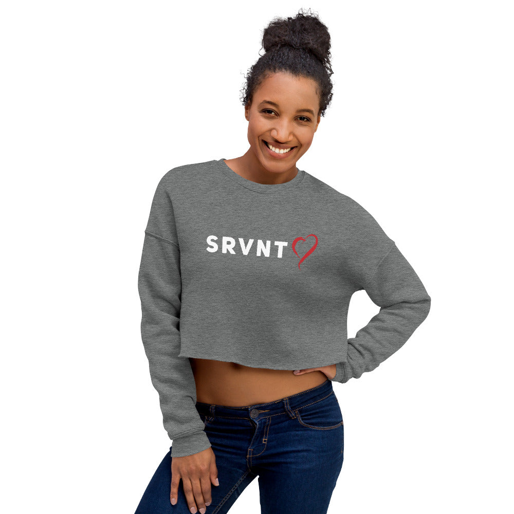 SRVNT Heart Crop Sweatshirt- Grey